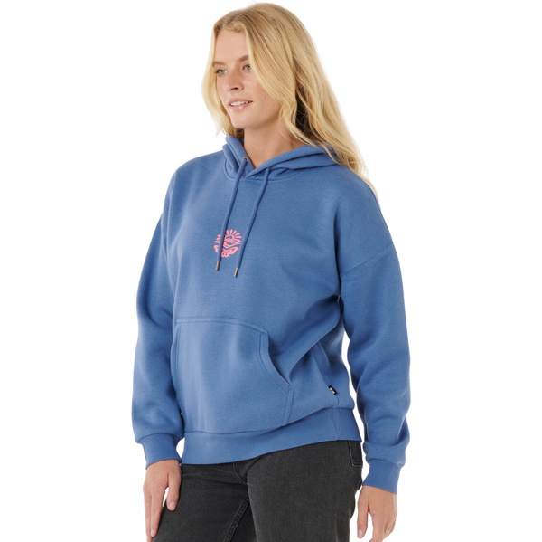 2025 Rip Curl Mujer Sudadera Con Capucha Icons Of Surf Heritage 06NWFL - Moonlight Blue